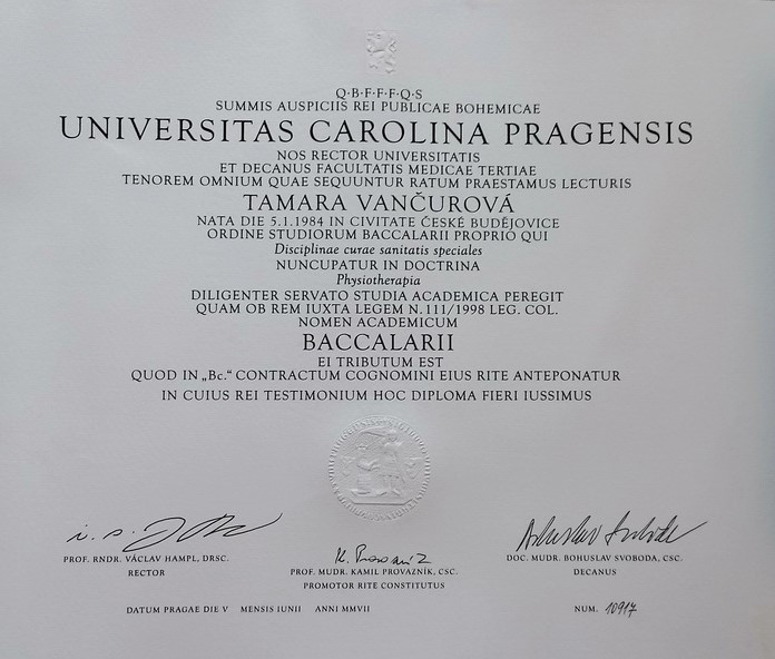 Diplom z vysoké školy